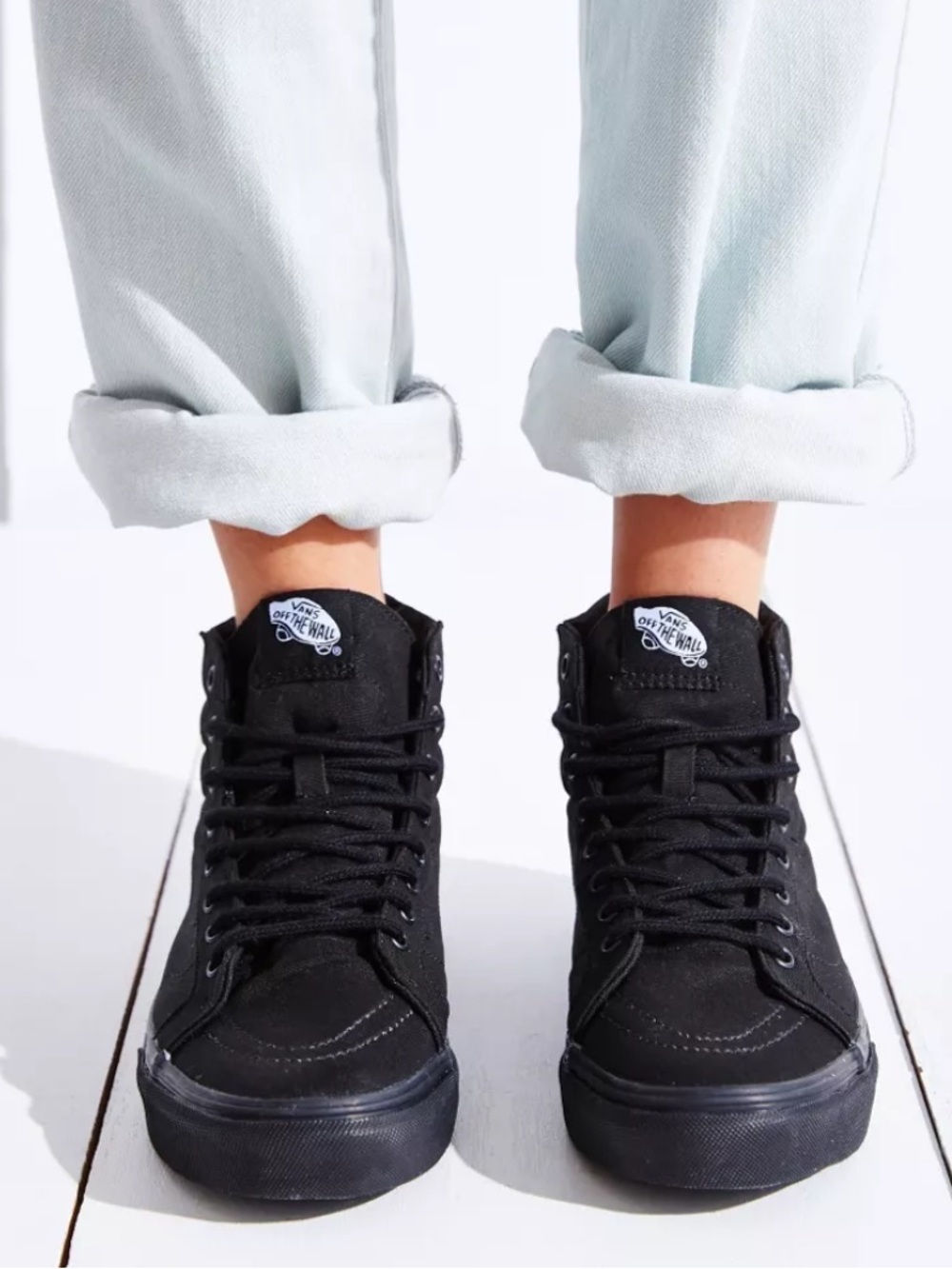 Vans platform all black high top SK8